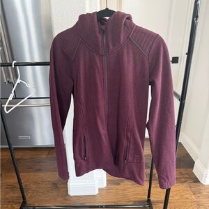 lululemon zip cup jacket in garnet